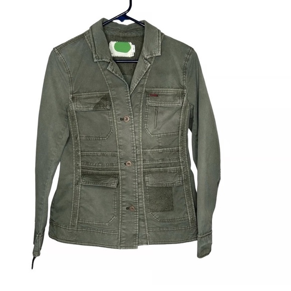 Anthropologie Olive Green Military Button Boho Jacket Women’s Size S Y-20 - Picture 2 of 12